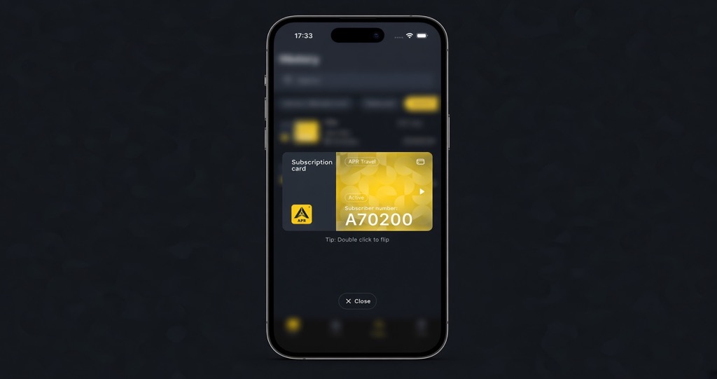 APR subscription card detail